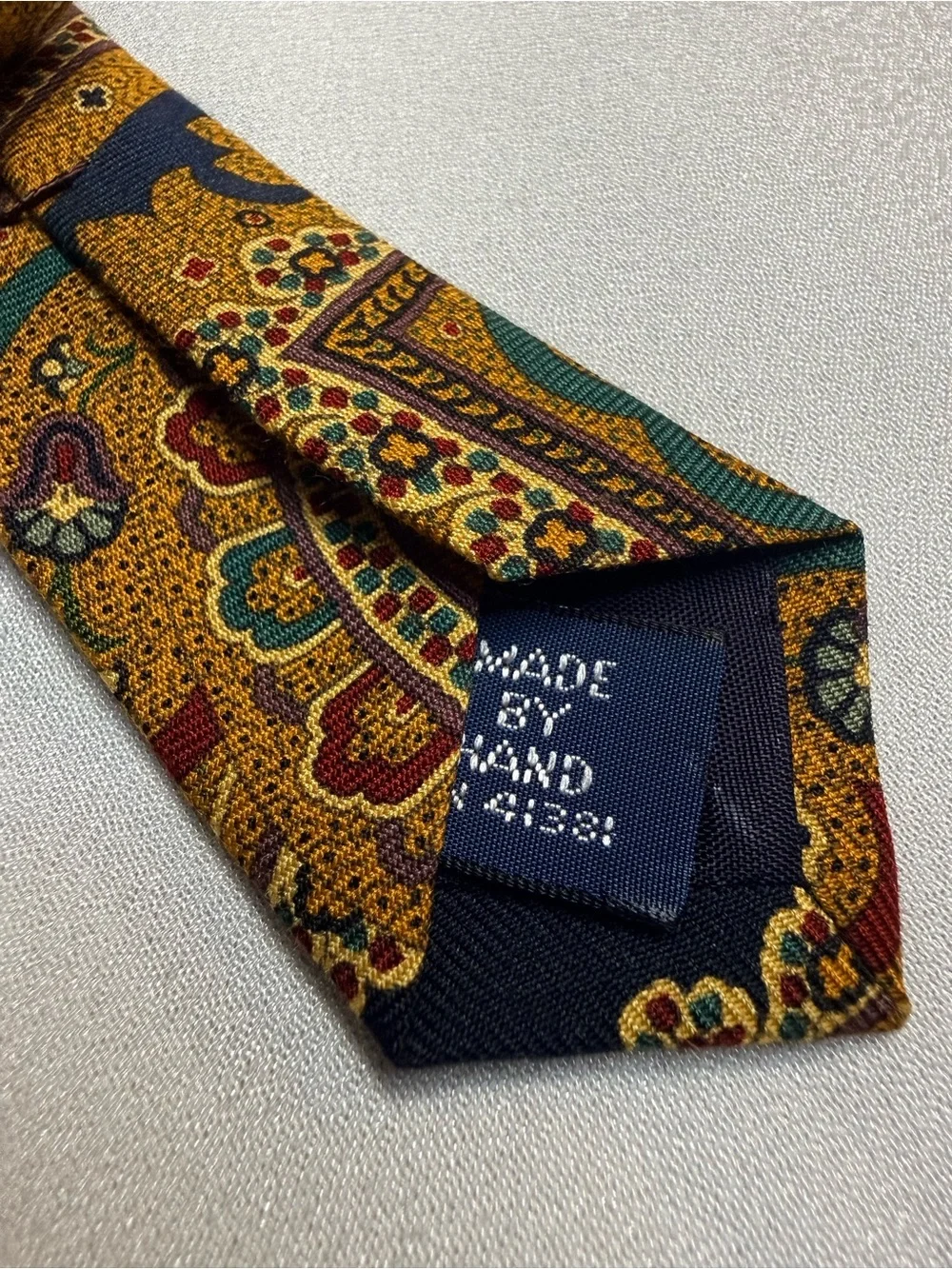 Polo Ralph Lauren Silk Wool Paisley Tie Made in USA